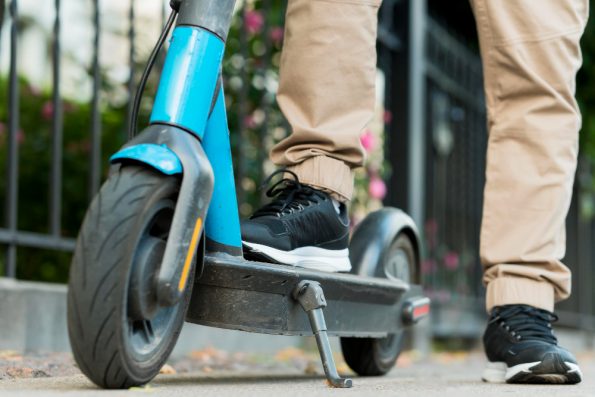 Llantas de Scooter en primer plano